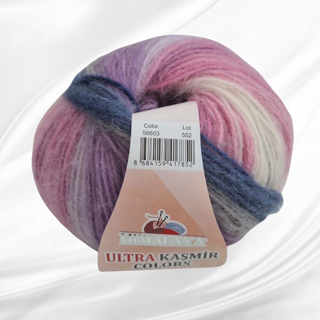Himalaya Příze Ultra Kasmir colors 56603 růžovo-fialovo-světlá-tmavě modrá