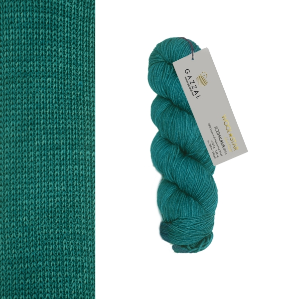 Gazzal Příze Wool star 3816 smaradgově zelená - POSLEDNÍ KUS JINÁ ŠARŽE