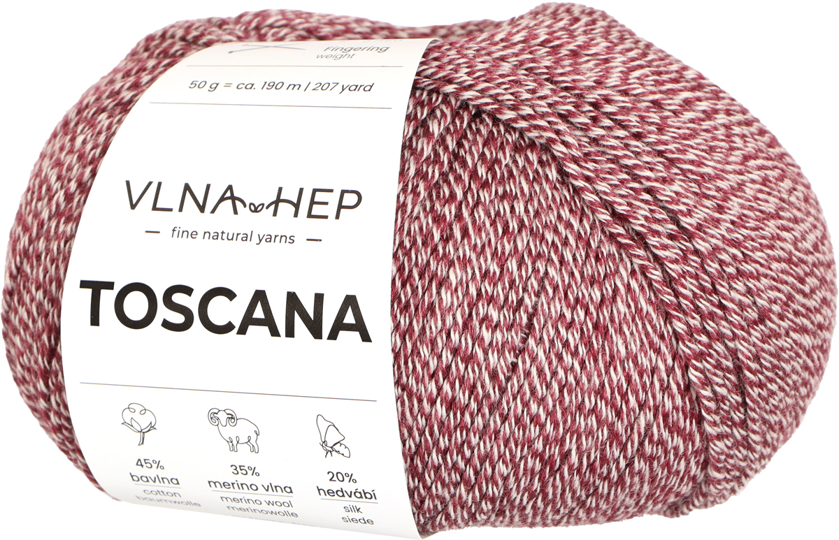 Vlna-hep Příze Toscana 142190 Cabernet