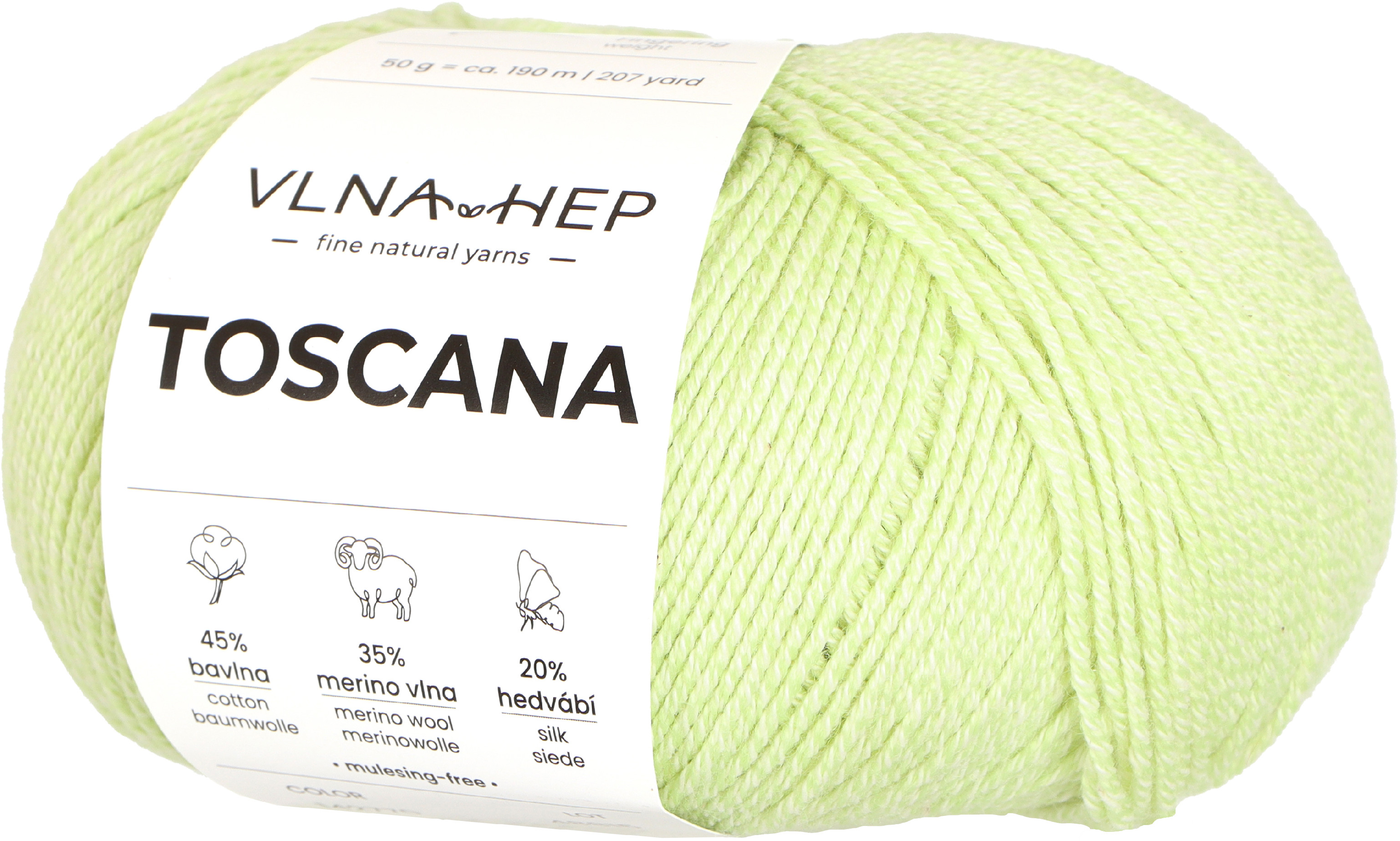 Vlna-hep Příze Toscana 142770 Lime Cream
