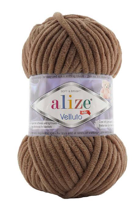 Alize Příze Velluto 466 mléčná čokoláda