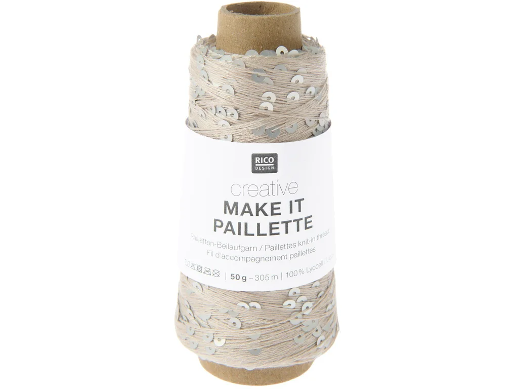 Rico Desigen Příplet Make It Paillette 001 Silver