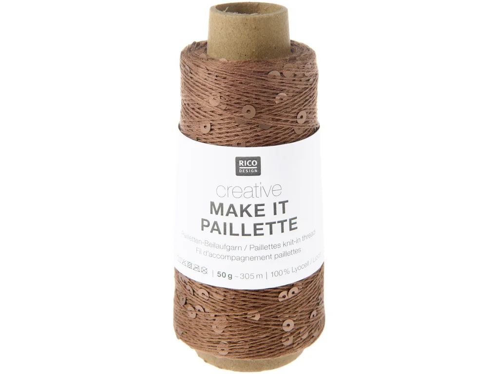 Rico Desigen Příplet Make It Paillette 005 Brown