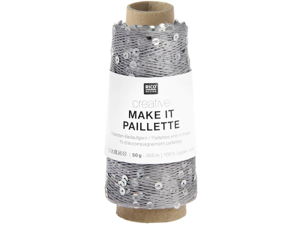 Rico Desigen Příplet Make It Paillette 010 Grey