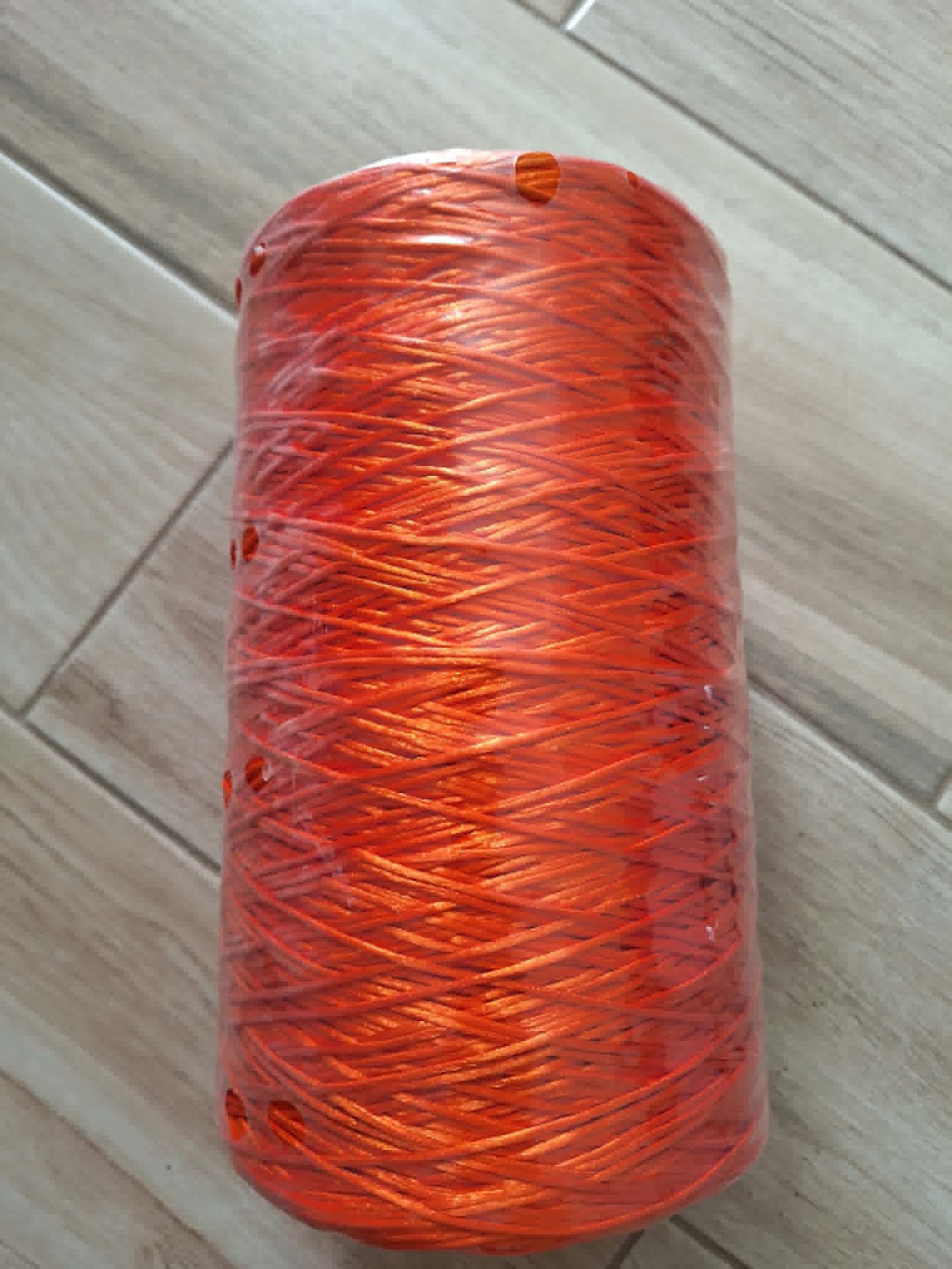 Provázek saténový oranžový - váha vč.konu 2,3kg
