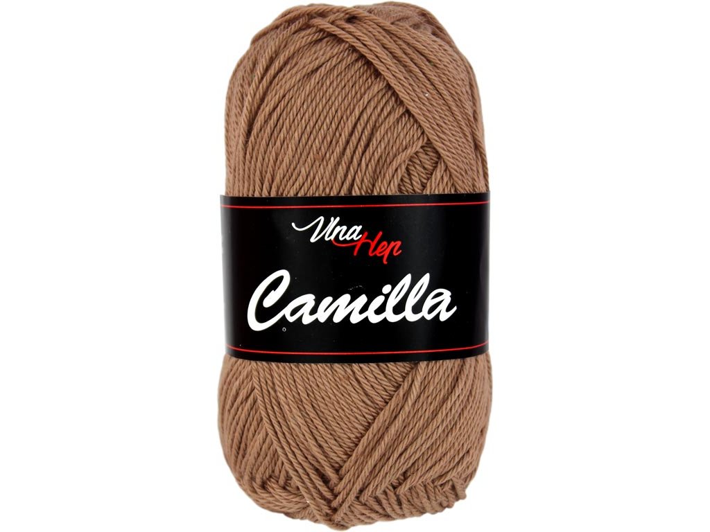 Vlna-hep Příze Camilla 8218 středně hnědá