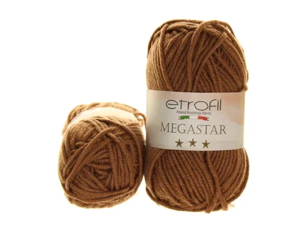 Příze Megastar Etrofil 77179 hnědá