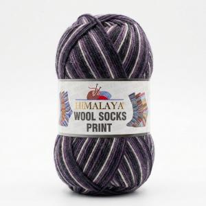 Himalaya Příze Wool socks print - S41-02 černo-antracit