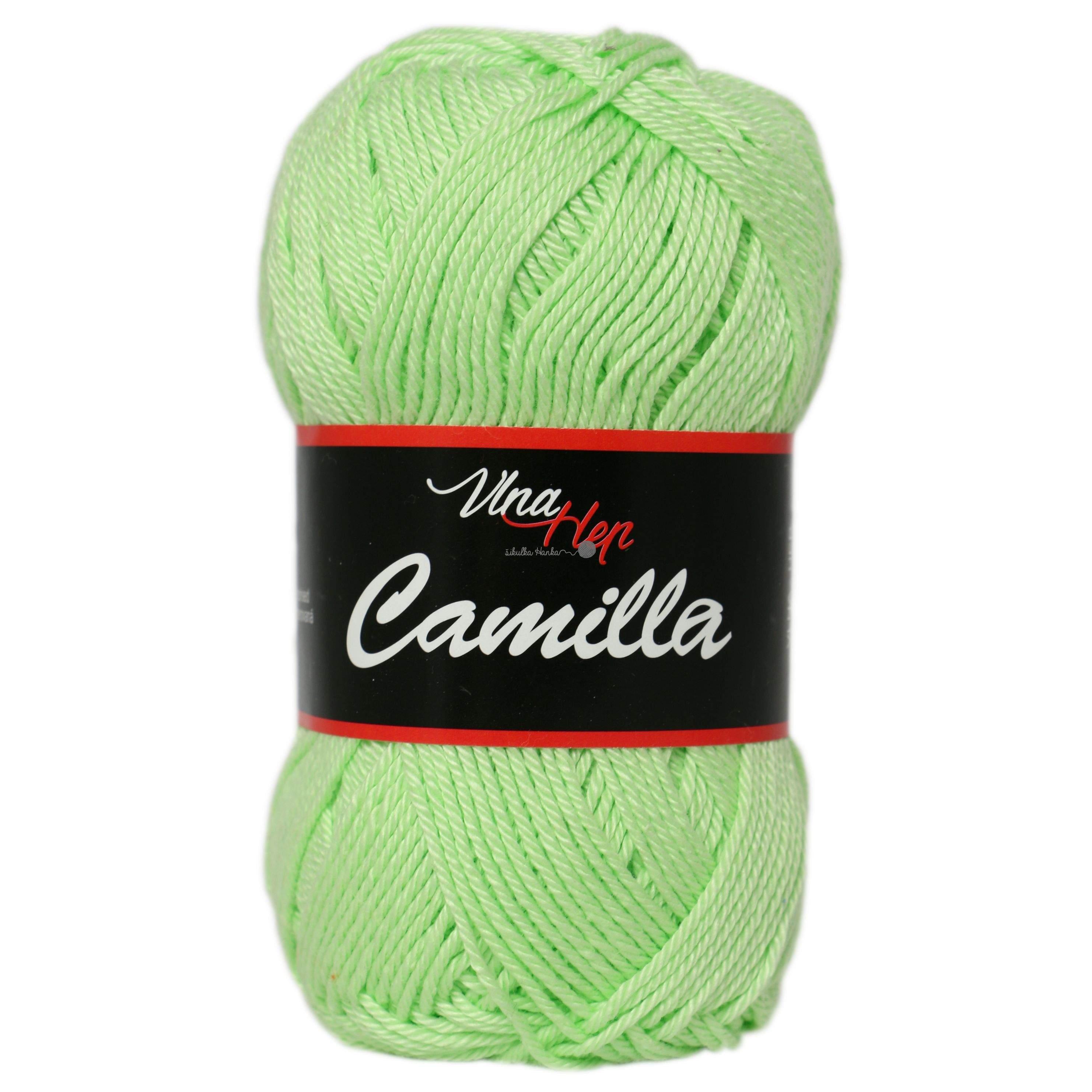 Vlna-hep Příze Camilla 8158 zelená pastelová