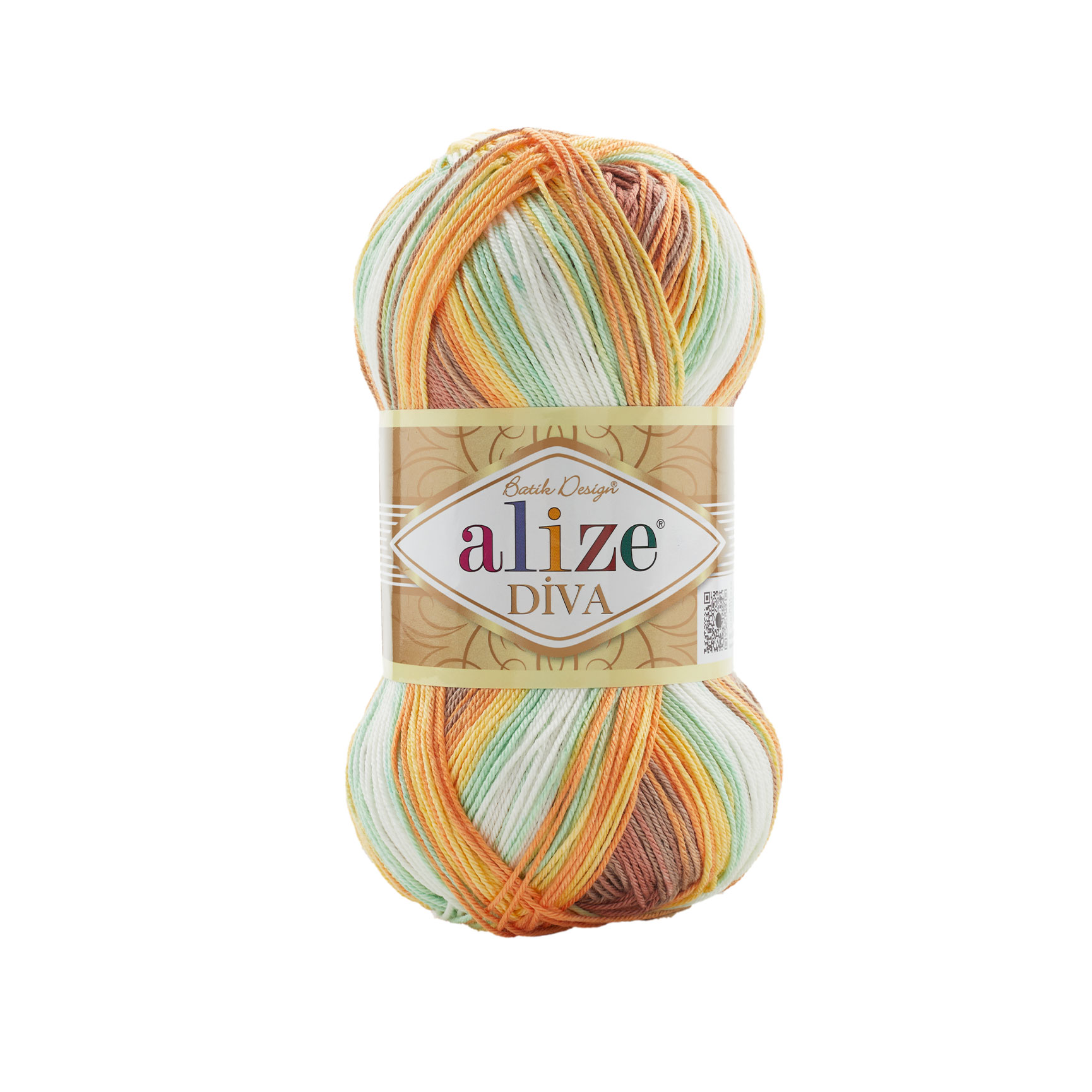 Alize Příze Diva batik 8022 mint-béžová
