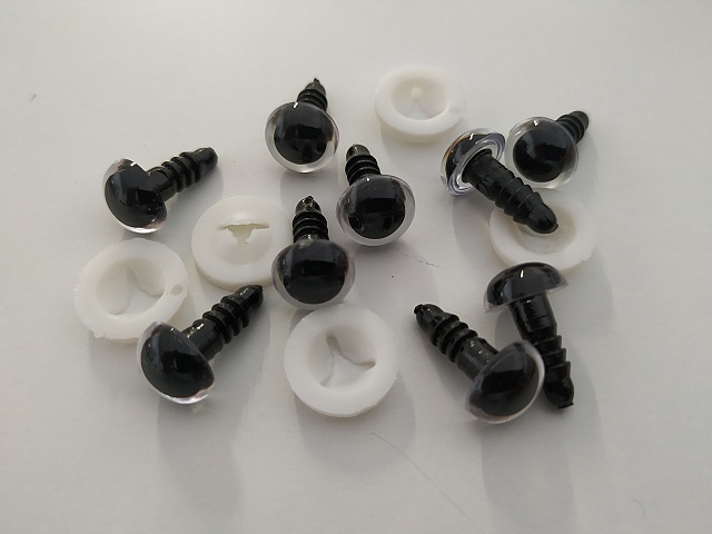 Bezpečnostní oči 12mm čiré