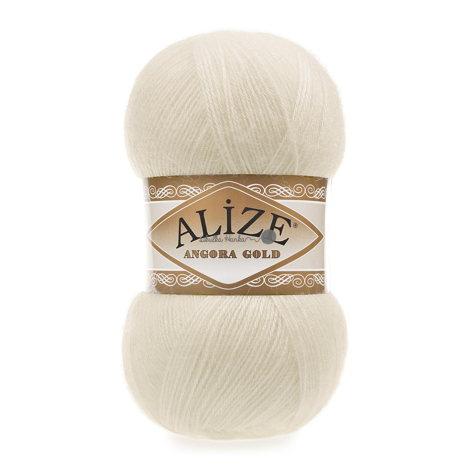 Příze Alize Angora gold 01 smetanová