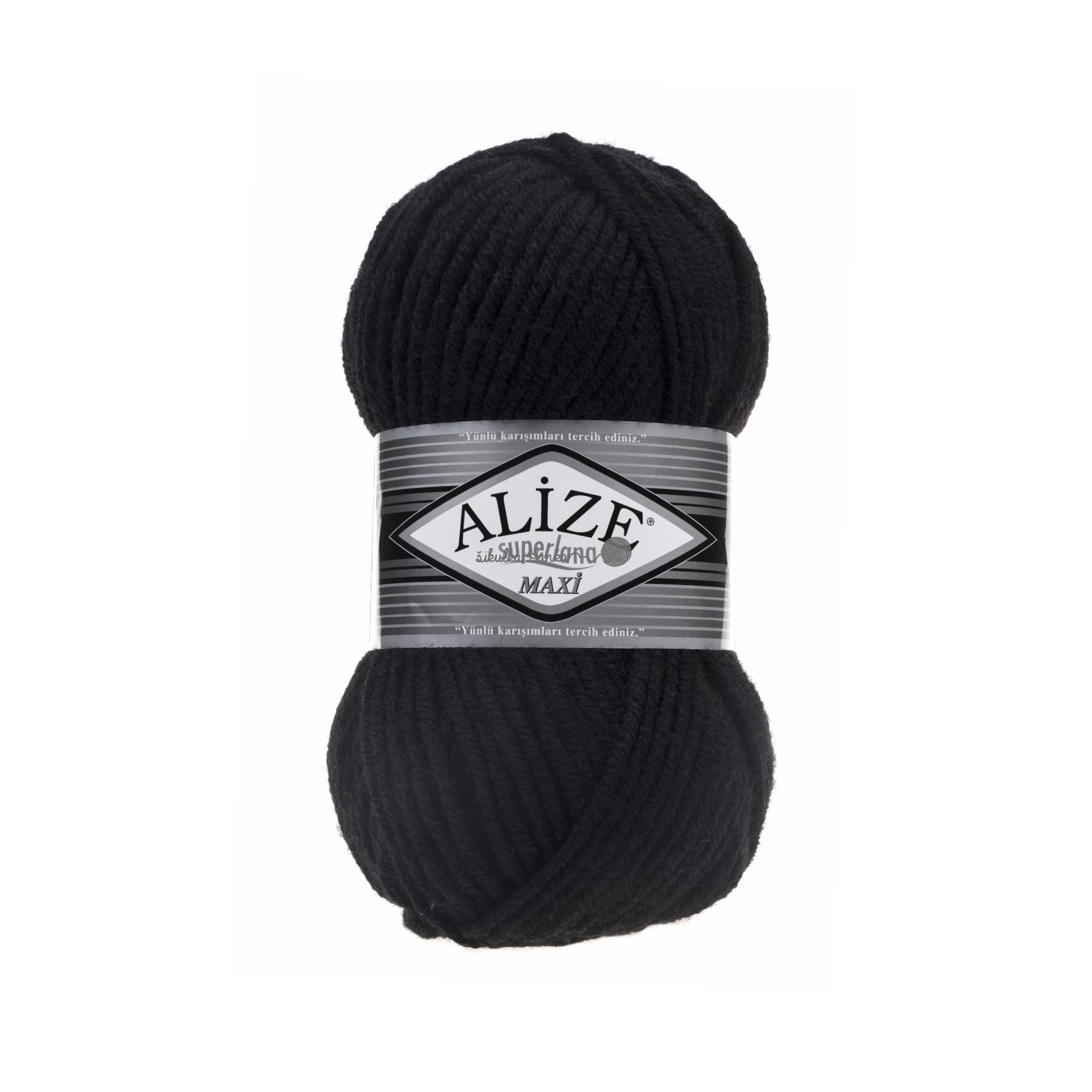 Alize Superlana maxi 60 černá