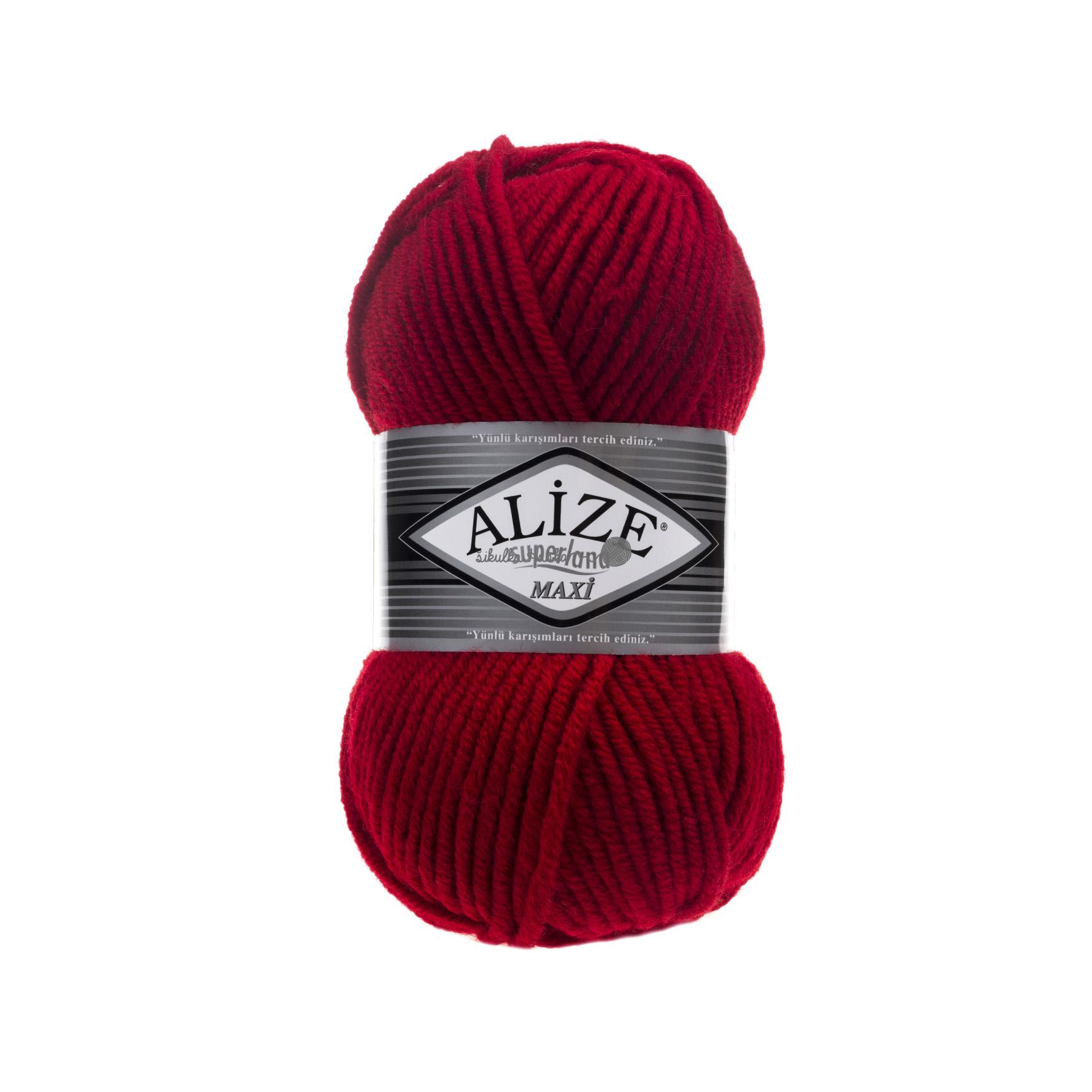 Alize Superlana maxi 56 červená