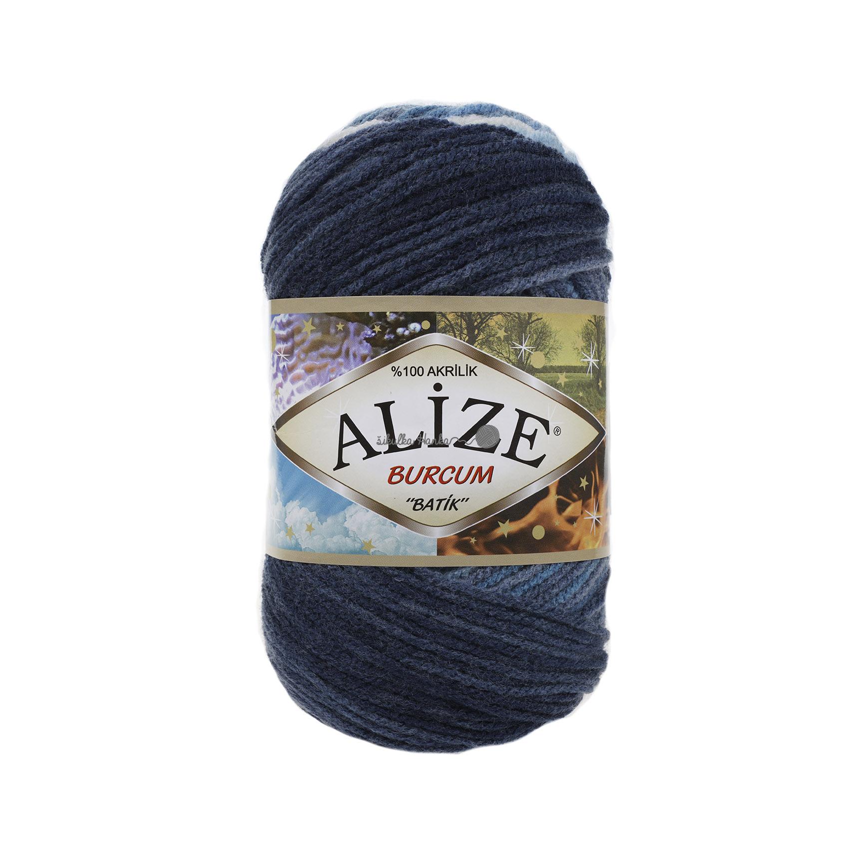 Alize Burkum batik 1899 modrošedo-bílá