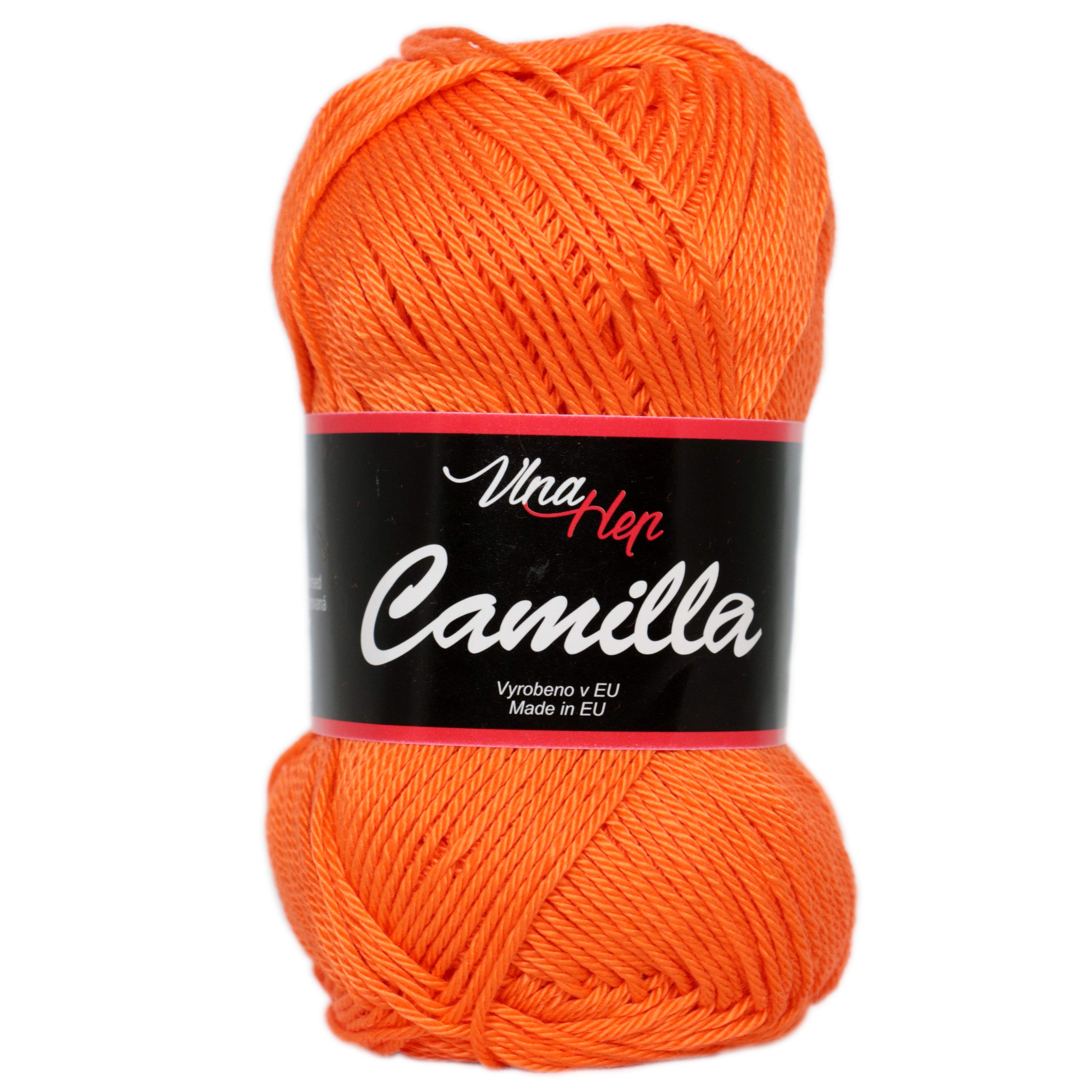 Vlna-hep Příze Camilla 8301 zářivá oranžová
