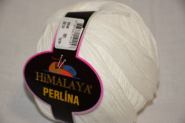 Himalaya Příze Perlina 124 bílá (není čistě bílá)