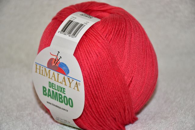 Himalaya Příze De lux bamboo 10 červená