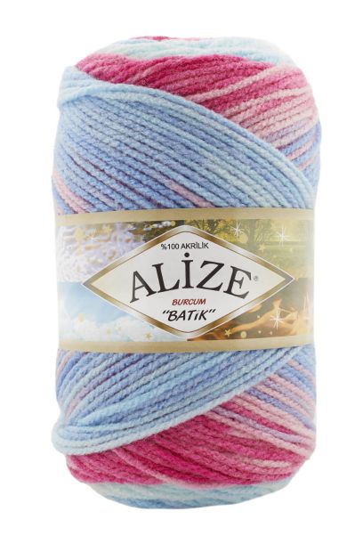 Alize Burkum batik 2162 modro-růžovo-bílá