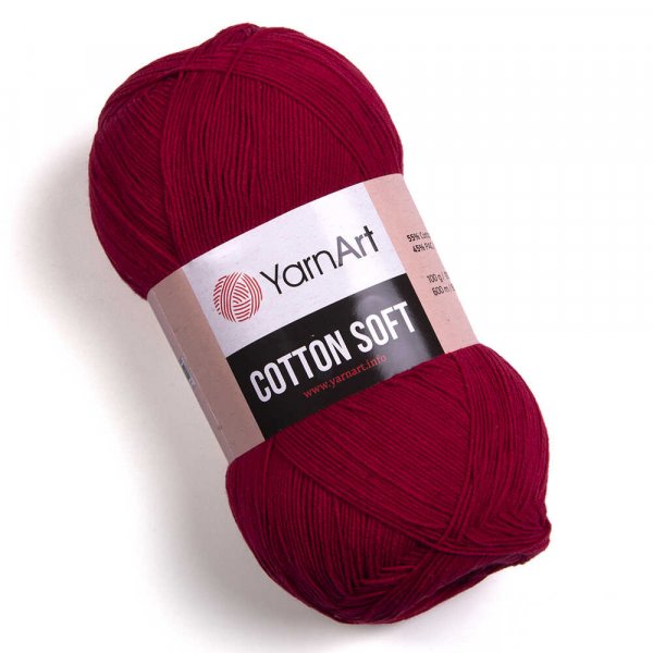 YarnArt Cotton soft 51 tm.červená