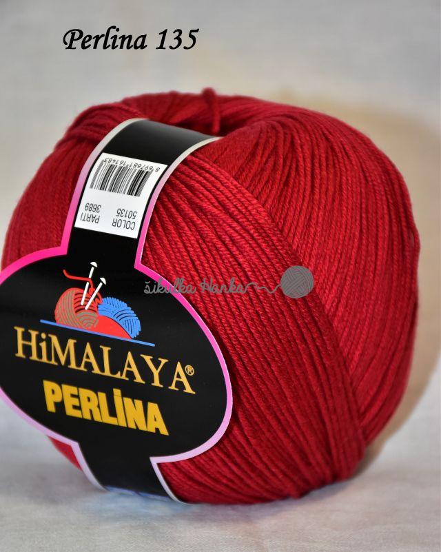 Himalaya Příze Perlina 135 temně červená
