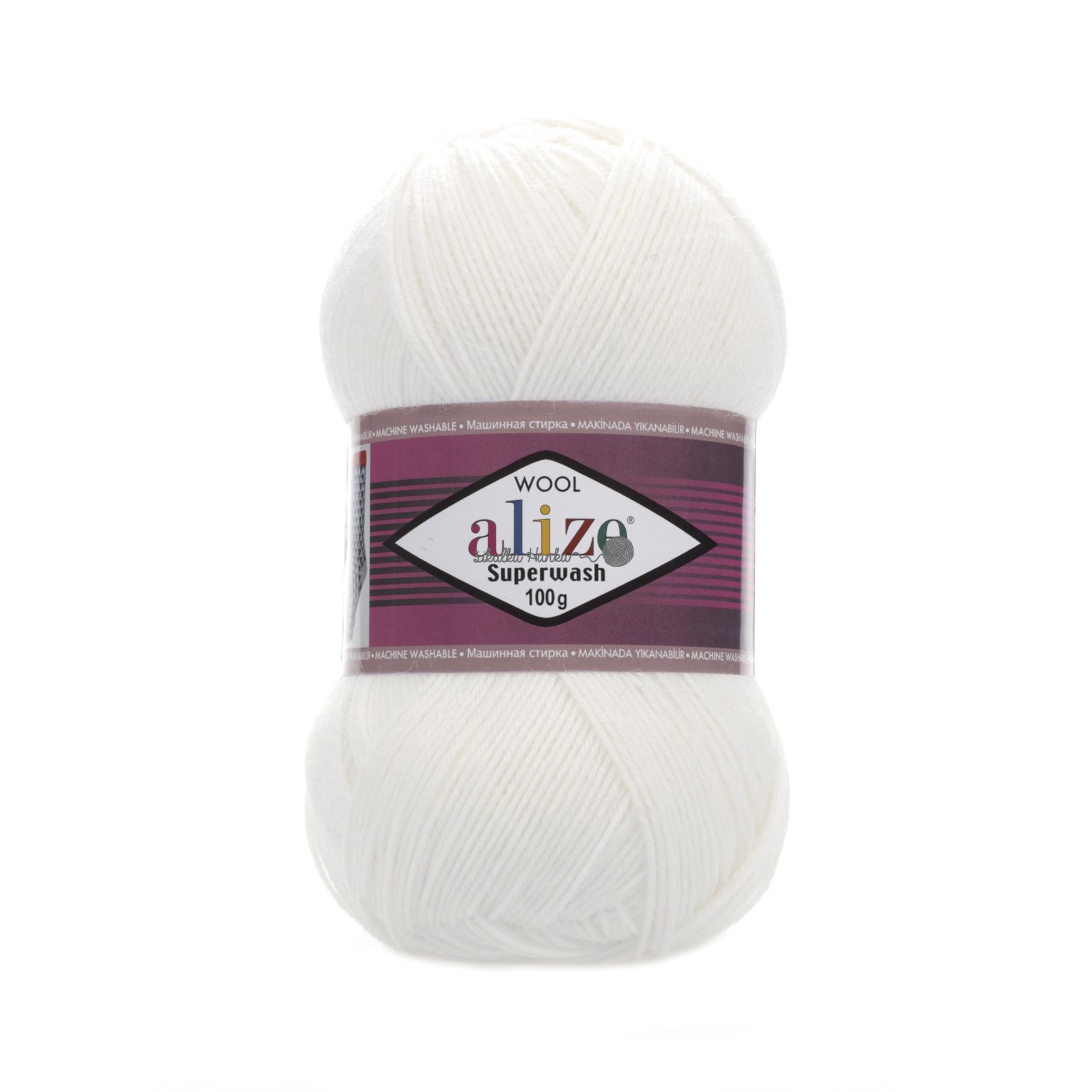 Alize Příze Superwash Comfort - 55 bílá