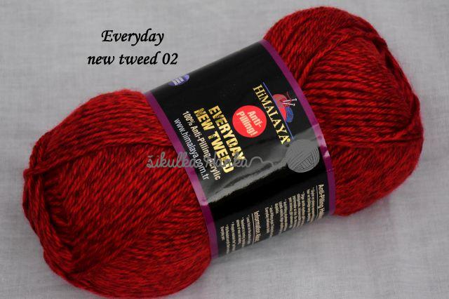 Himalaya Příze Everyday new tweed 02 červená