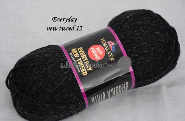 Himalaya Příze Everyday new tweed 12 černá melange