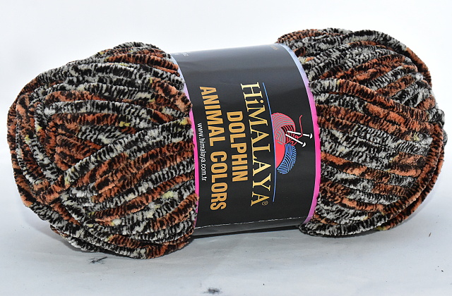 Himalaya Příze Dolphin animal colors 83107 hnědo-černá