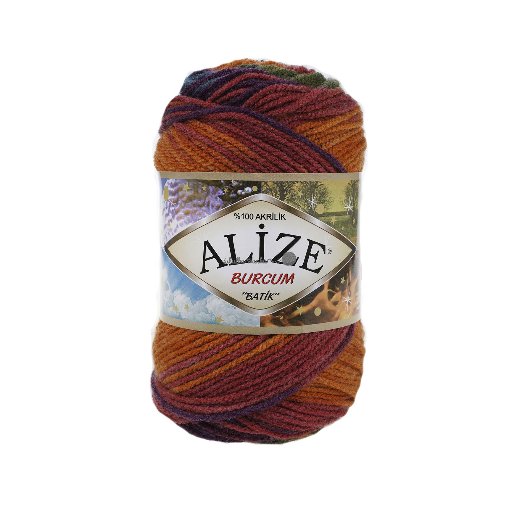 Alize Burkum batik 4827 zeleno-oranžovo-barevná