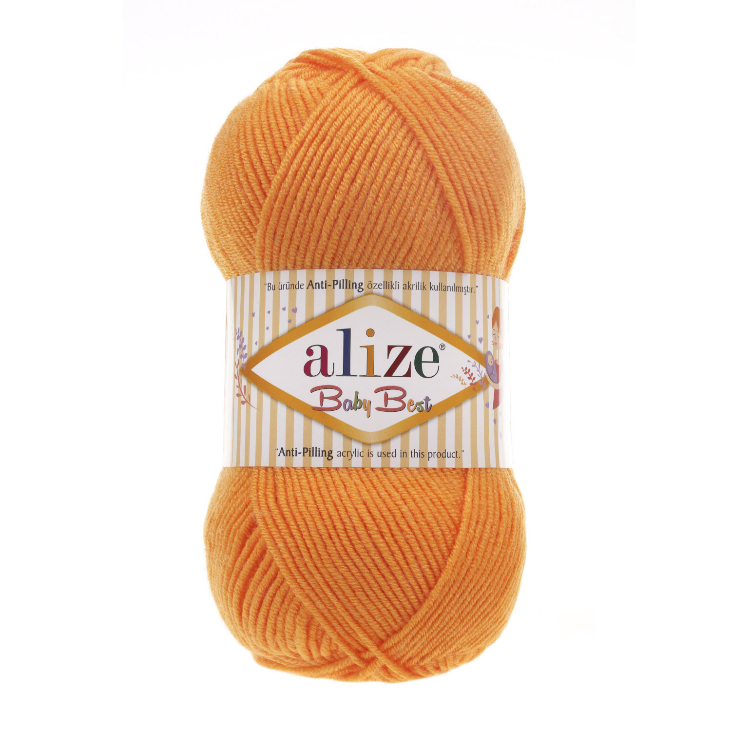 Alize Příze Baby best 336 oranžová