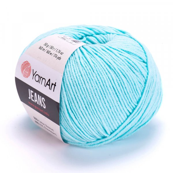 YarnArt Jeans 76 dětská tyrkysová