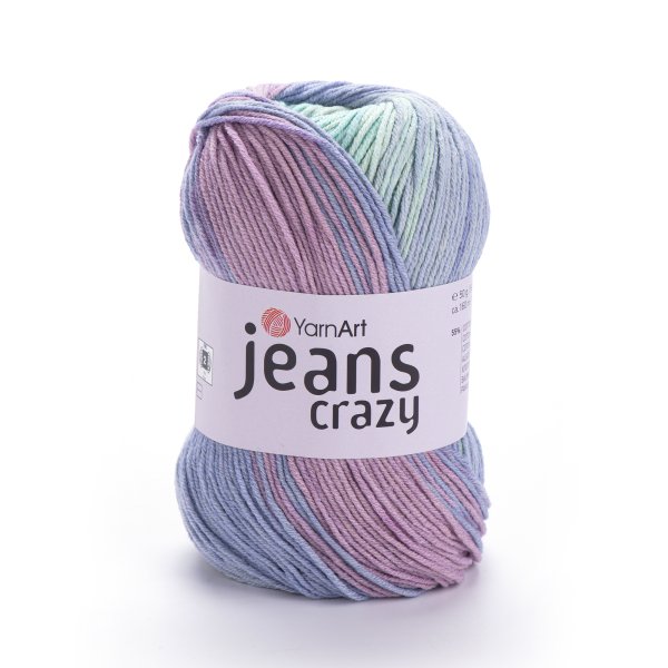 YarnArt Jeans crazy 8203 modro-tyrkysovo-vínová