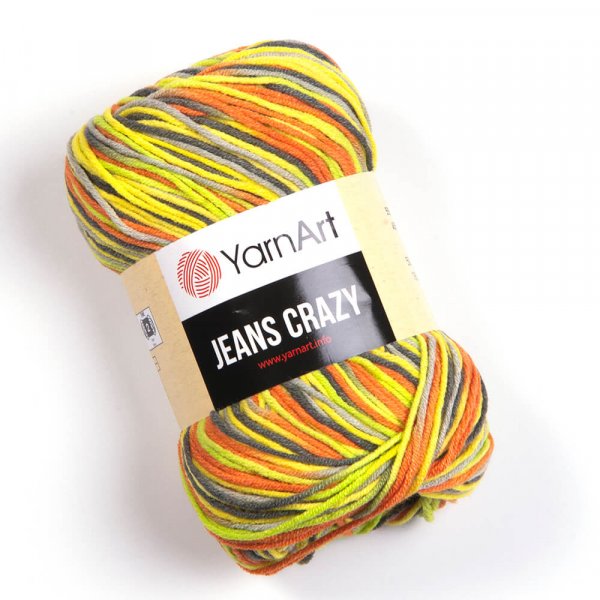 YarnArt Jeans crazy 7201 žluto-oranžová melange