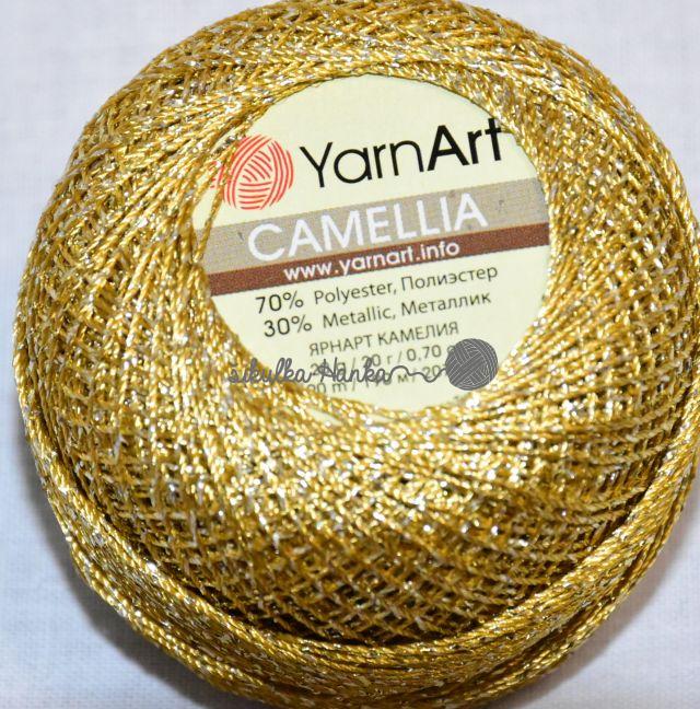 YarnArt Příze lurexová Camellia 2440 zlatá