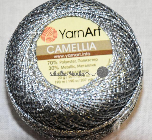 YarnArt Příze lurexová Camellia 424 šedá