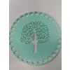 Víko/dno na košík 14,5cm - strom mint