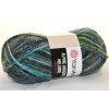 Alpine angora melange 439 černo-tyrkysová