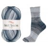 Příze Best socks 7404 černo-šedá