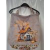 Taška vzor č.50 - podzimní domeček na béžové