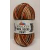 Příze Wool socks print - S49-05 hnědá