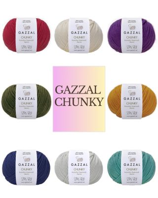 Máte rádi, když Vám práce rychle přibývá? Gazzal Chunky je silnější příze merino superwash, se kterou vytvoříte hřejivý...
