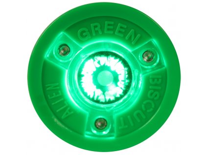 STICKHANDLING PUK Green Biscuit Alien