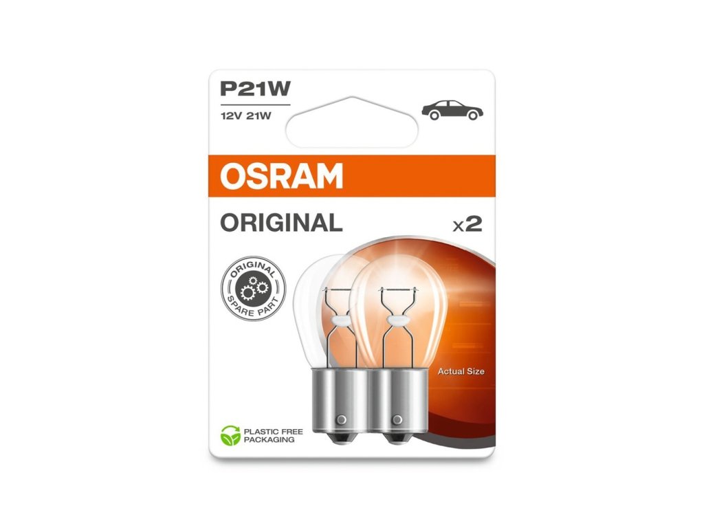 [7506 2BL] 12V 21W P21W BA15s Osram Blister Ecopack