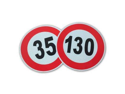 3613 1 reflexni samolepka 150mm rychlost 130 km h