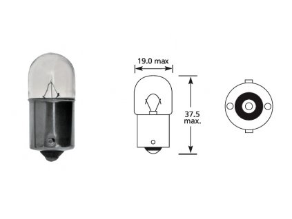 595 1 24v 5w ba15s zelena elta