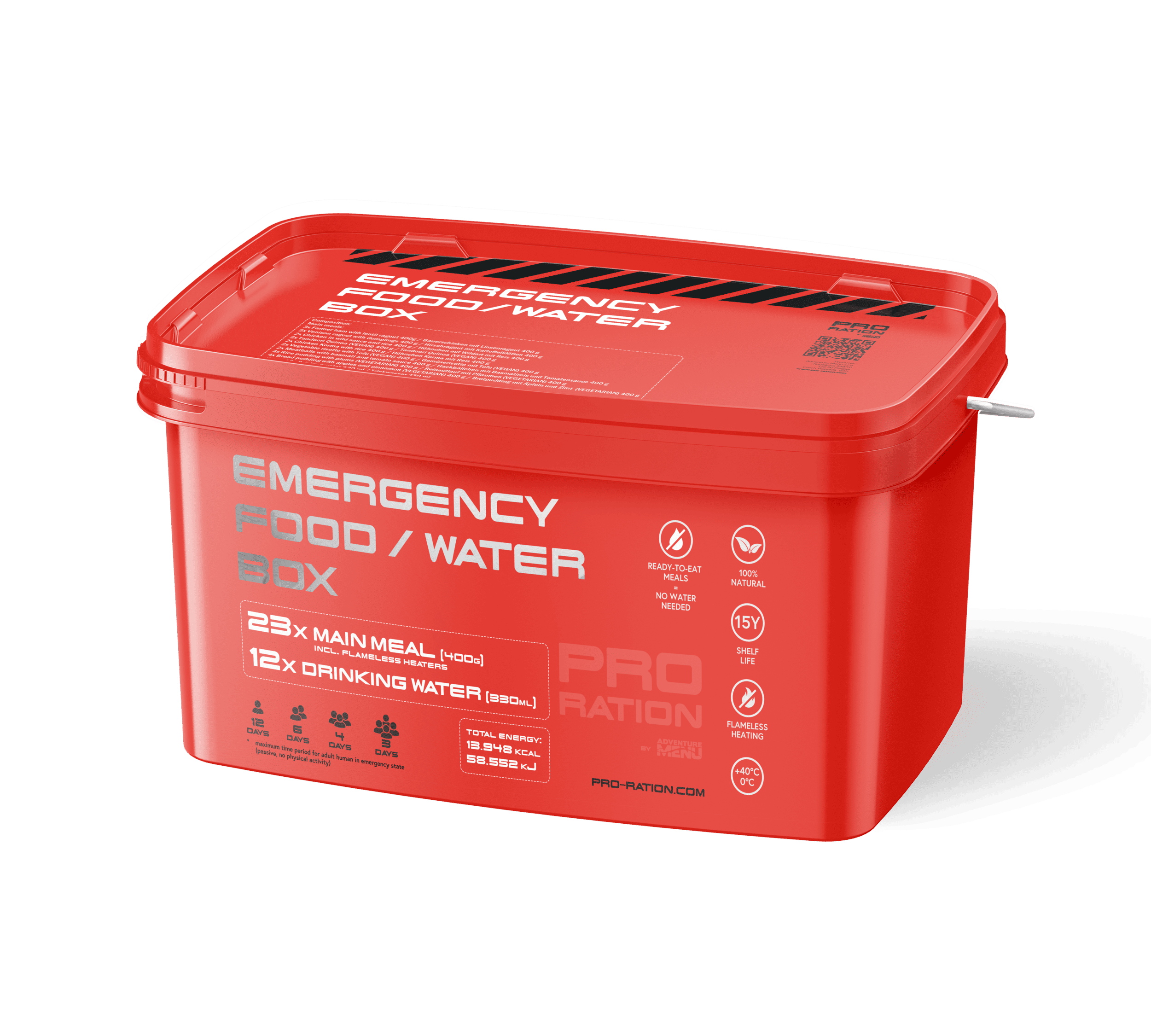 Emergency Food/Water Box PRO-RATION