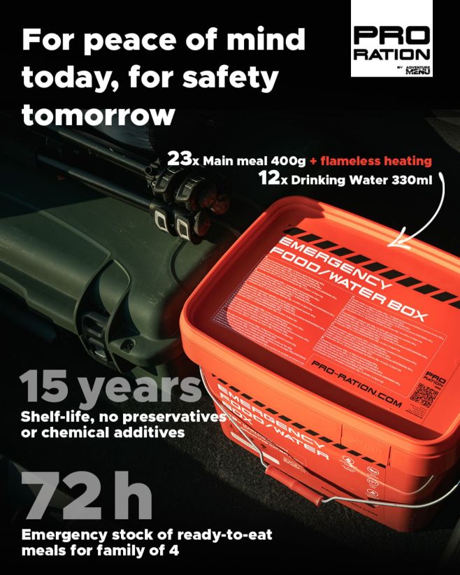 Now available in e-shop! 🛒💥 🆘 A high-quality 72-hour emergency food supply for a family of four. Be ready with the...