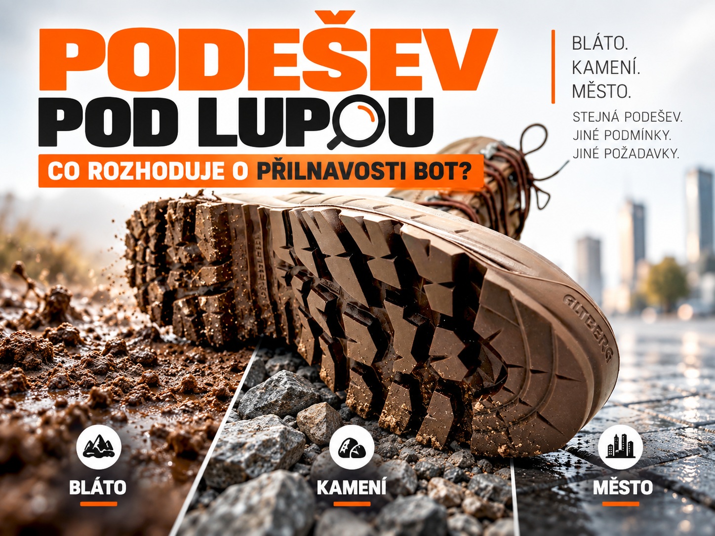 Podešev pod lupou: Co rozhoduje o přilnavosti bot