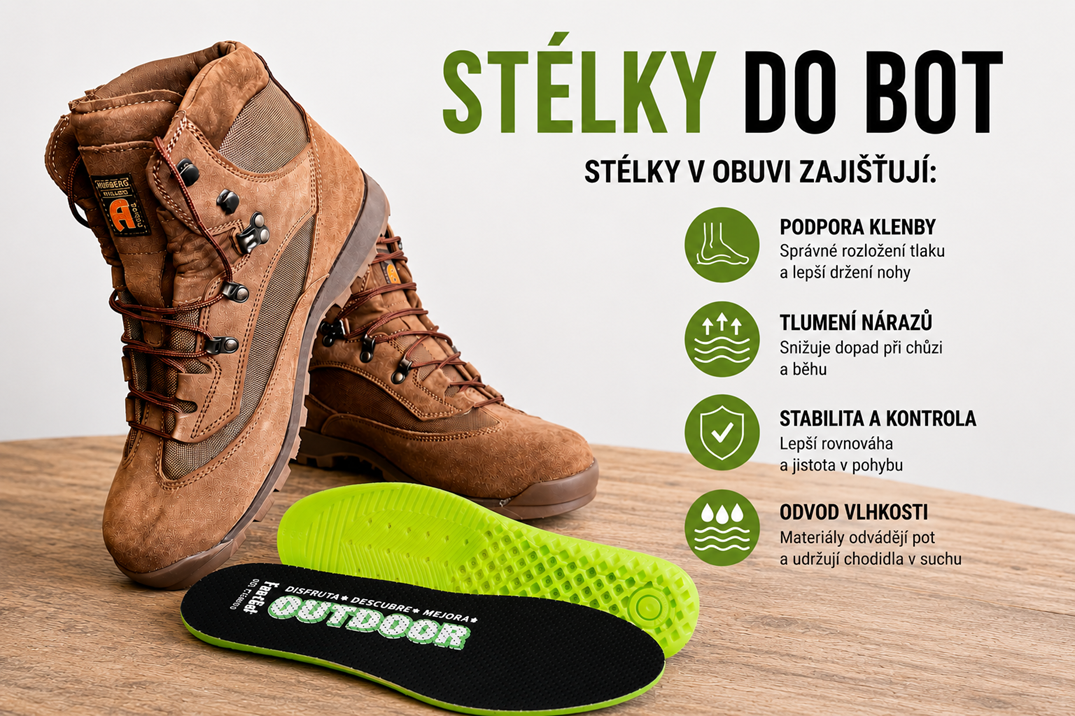 Vložky do bot alias stélky: Proč jsou důležité a jak ovlivňují komfort, stabilitu i životnost obuvi